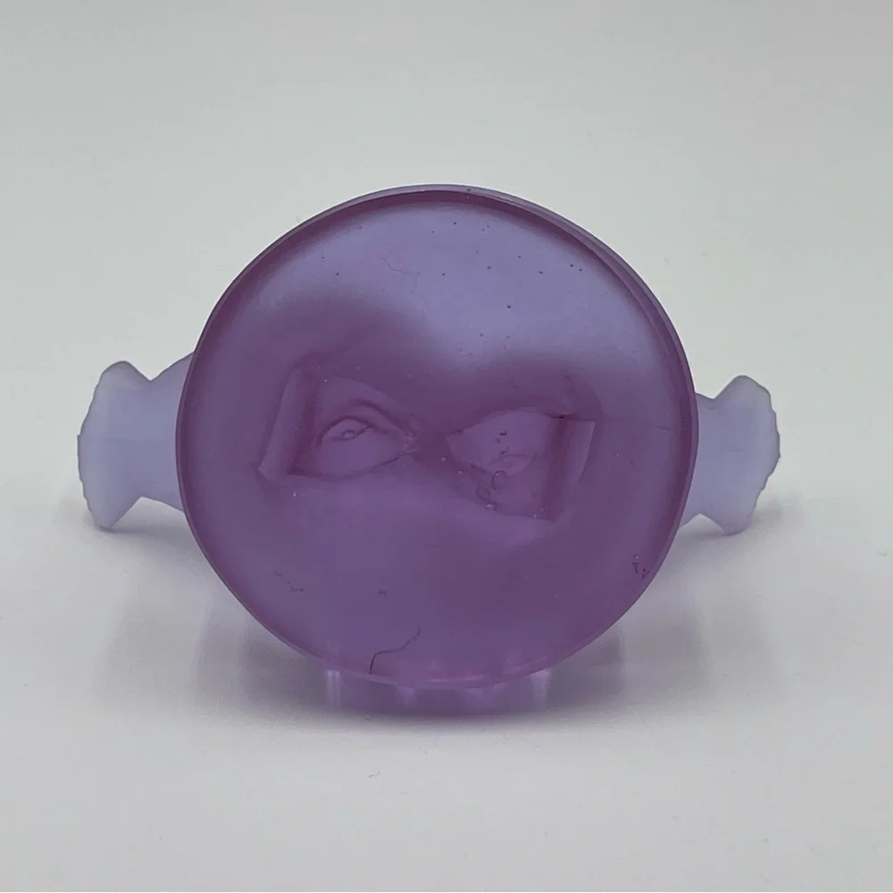 Vintage Murano Lovebirds 70s Frosted Glass Cesare Toso Purple Lavender